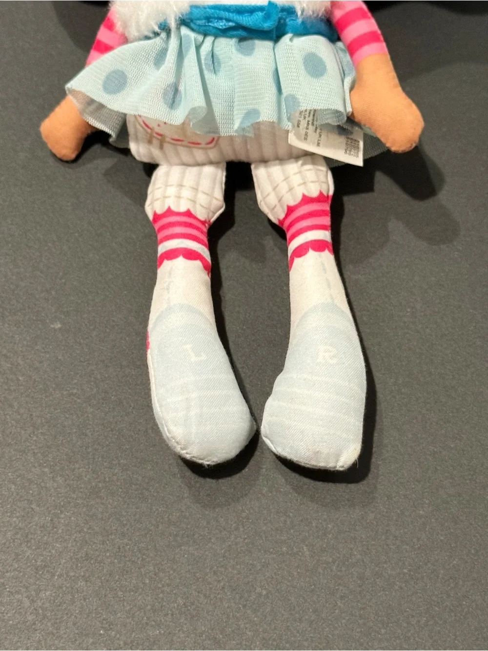 Lalaloopsy Doll Blue Hair Mittens Fluff N Stuff cloth Button Eyes